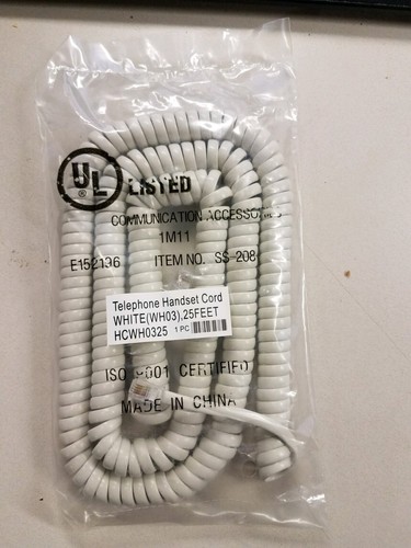 Foot white handset curly - white,
